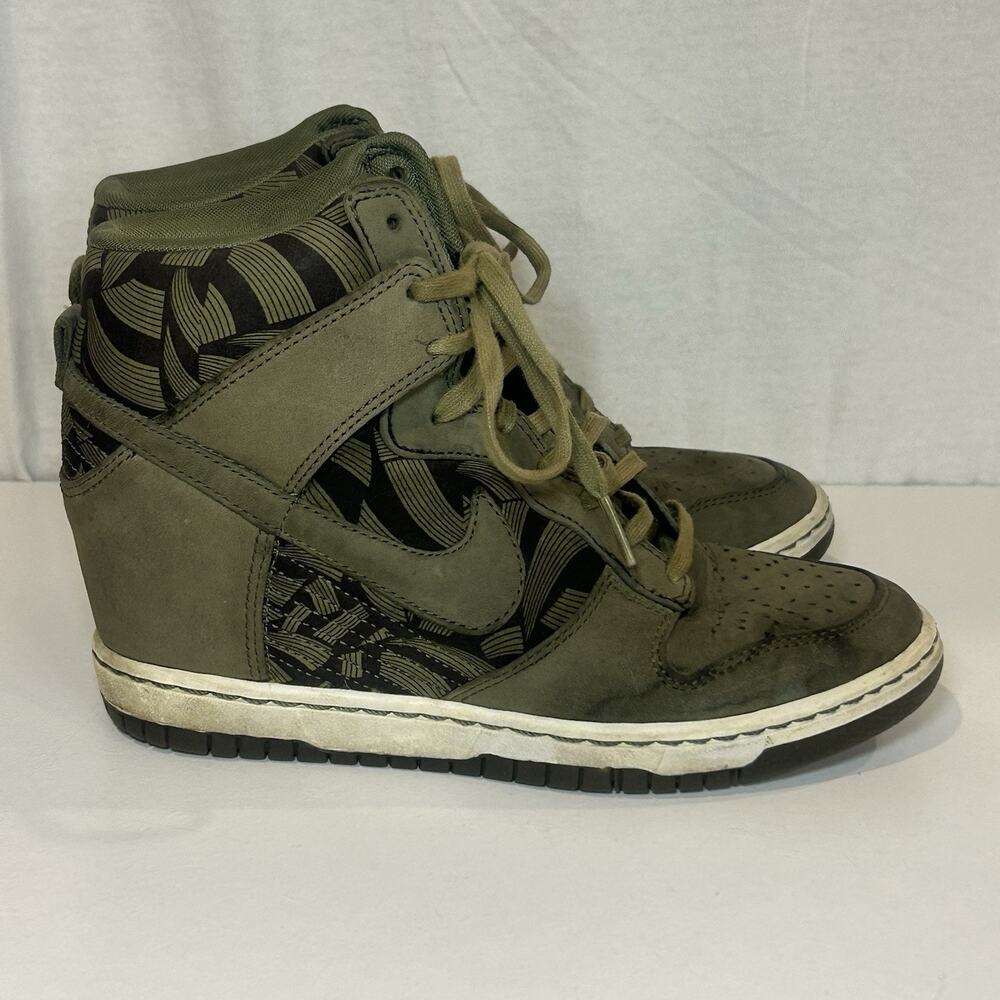 Nike Liberty of London x Dunk Sky OG QS High Wedge Olive Women’s Size 7